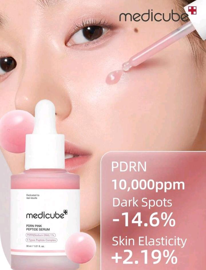 Medicube 30ml Korean Cosmetics Salmon DNA PDRN Pink Peptide Essence, Brightening Essence, Peptide, Niacinamide, Skin Tone Improvement | Evens Skin Tone, Moisturizing, Firming, Improves Uneven Skin Tone, Korean Skincare