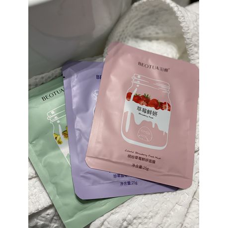 Nordik Beauty Korean Purifying Vitamin C Strawberry Face Sheet Mask (4 pack)